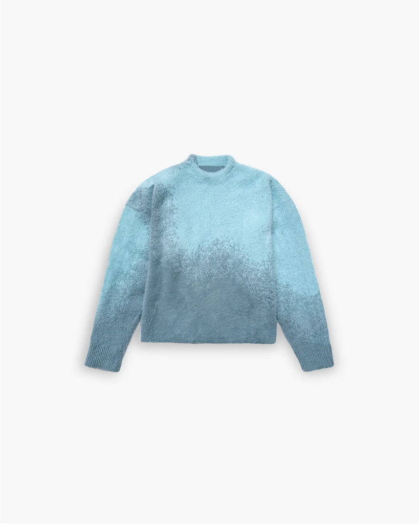 FLUFFY KNIT SWEATER - BLUE Empty Space™