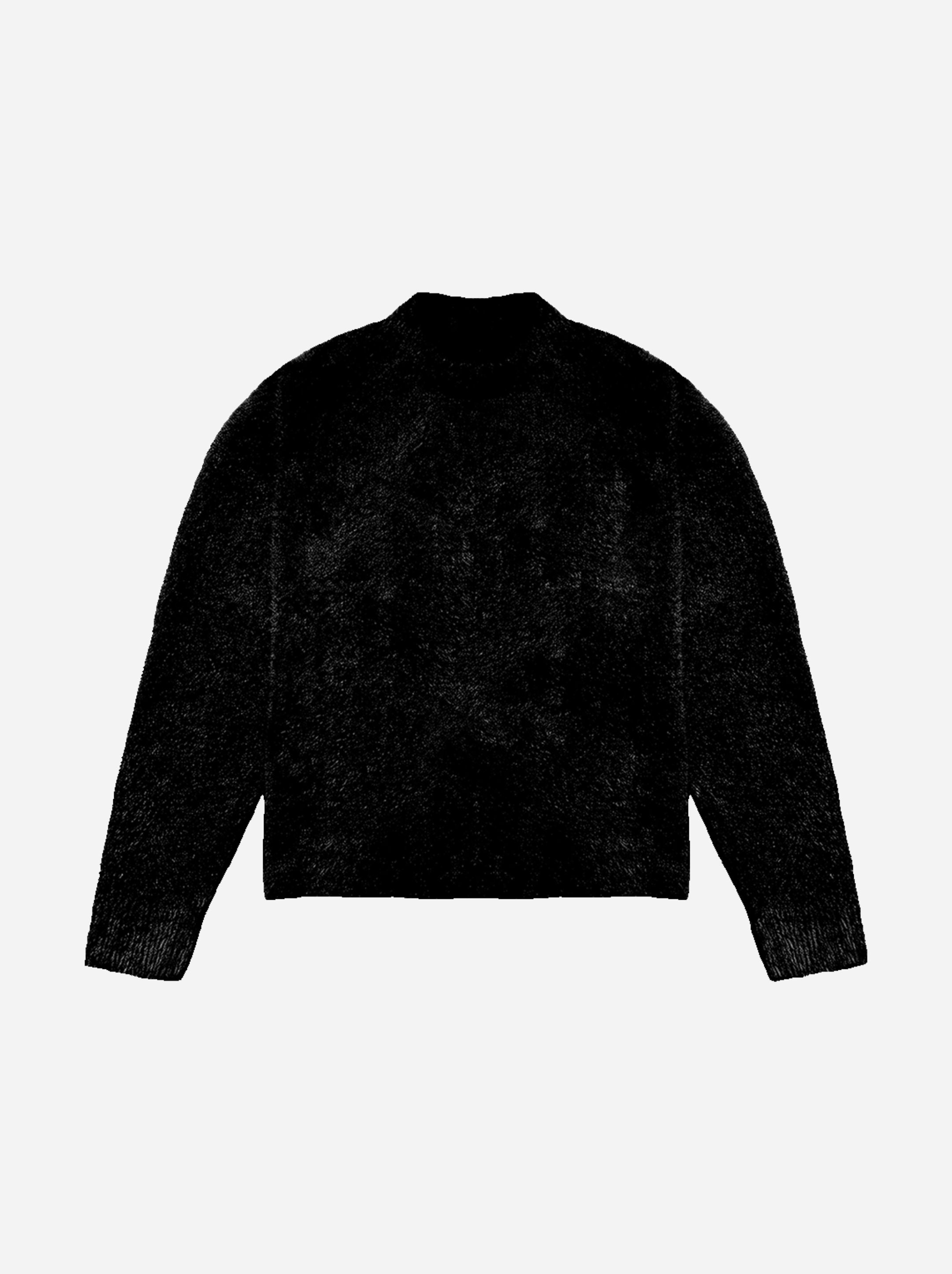 Fluffy Knit Sweater - Black – emptyspace™ Fluffy Knit Sweater - Black – emptyspace™